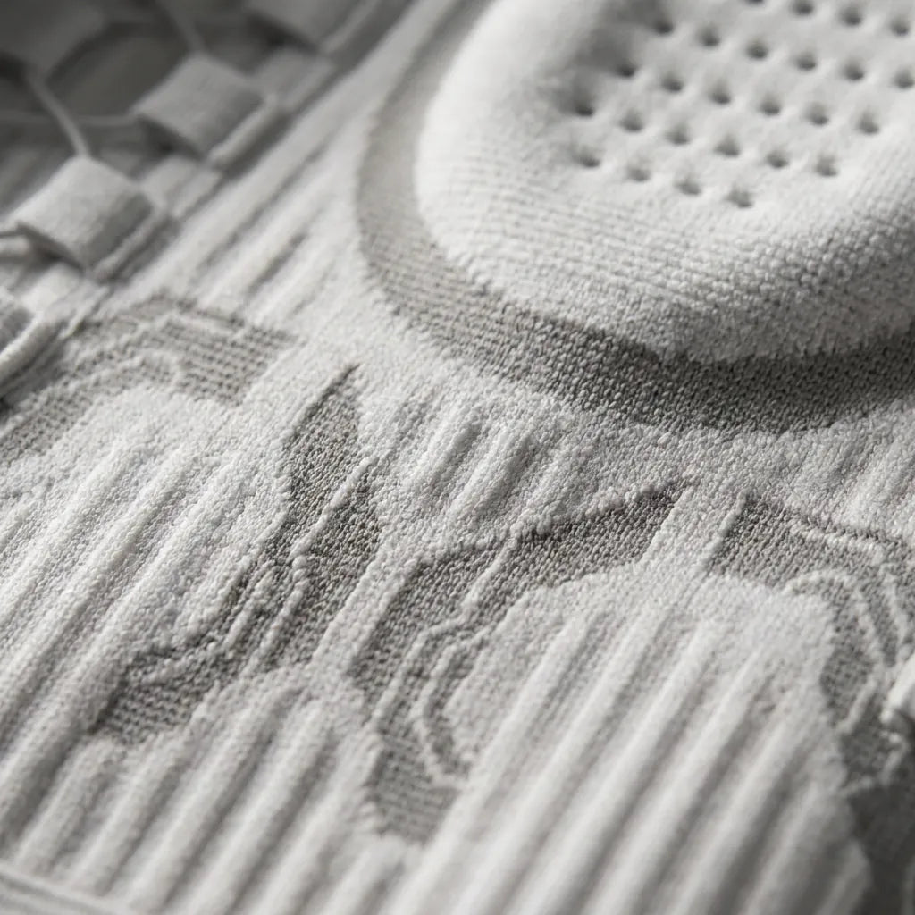 Close-up of the knit fabric