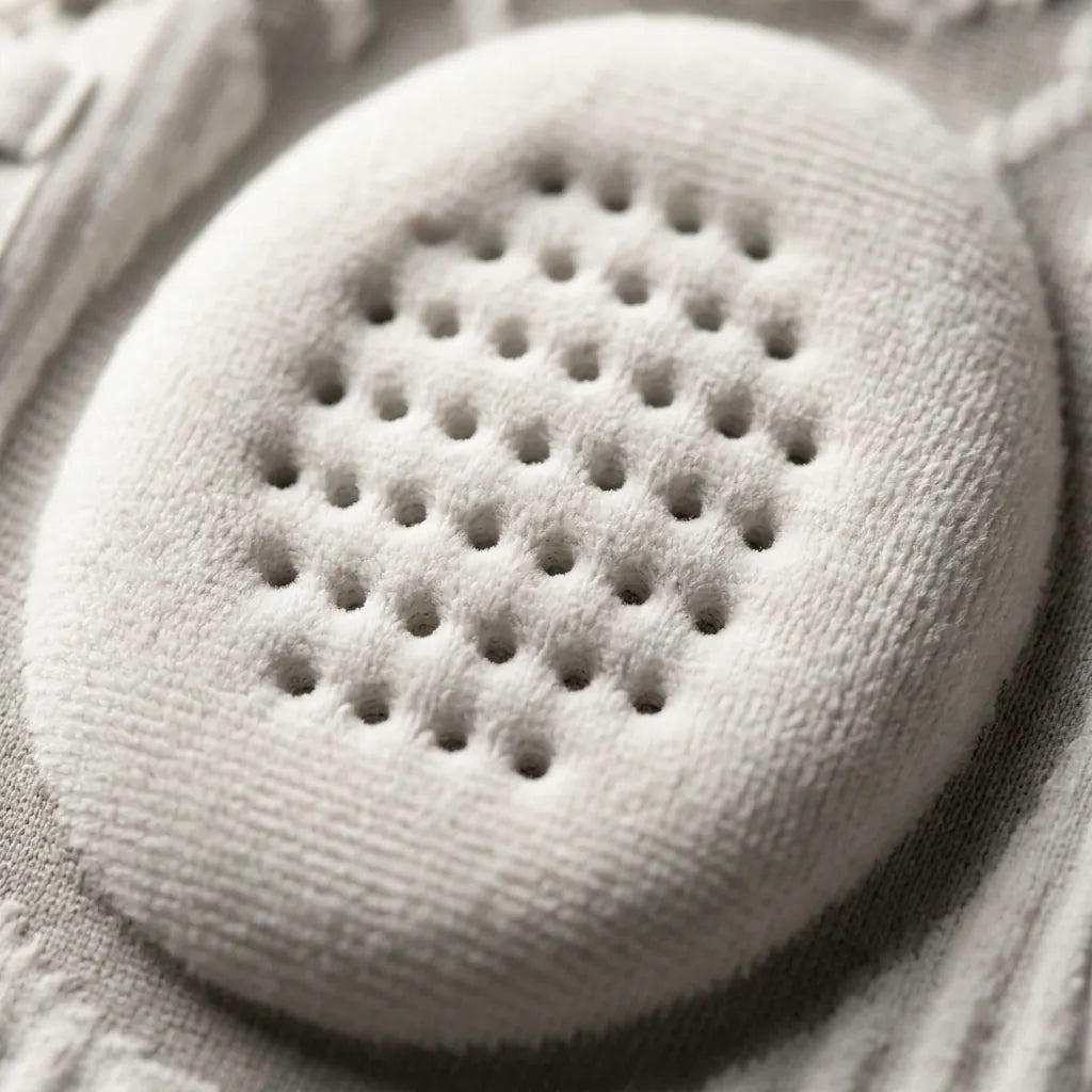 Close-up of the padded kneecap area
